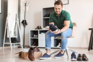 Calçados confortáveis para homens estilo com bem-estar